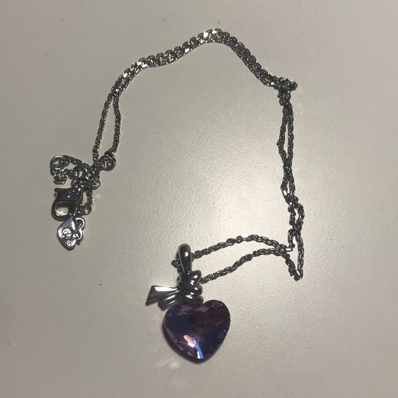Swarovski Purple Heart Necklace - Picture 3 of 3